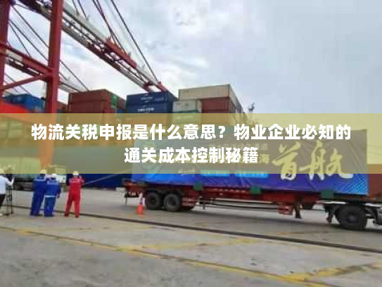 物流关税申报是什么意思？物业企业必知的通关成本控制秘籍