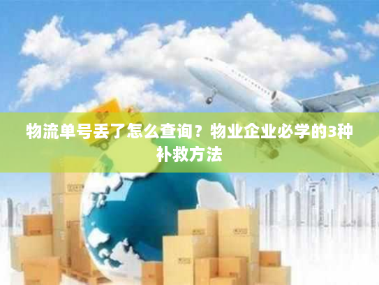物流单号丢了怎么查询？物业企业必学的3种补救方法