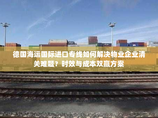 德国海运国际进口专线如何解决物业企业清关难题？时效与成本双赢方案