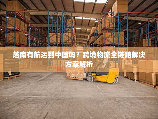 越南有航运到中国吗？跨境物流全链路解决方案解析