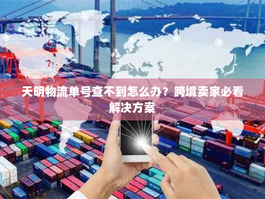 天明物流单号查不到怎么办？跨境卖家必看解决方案