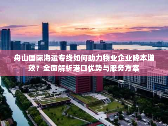 舟山国际海运专线如何助力物业企业降本增效？全面解析港口优势与服务方案