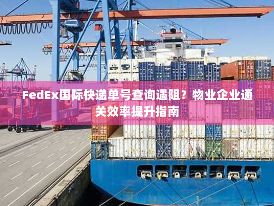 FedEx国际快递单号查询遇阻？物业企业通关效率提升指南
