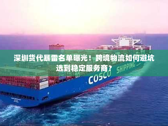 深圳货代暴雷名单曝光!跨境物流如何避坑选到稳定服务商? 深圳货代暴雷名单曝光!跨境物流如何避坑选到稳定服务商?