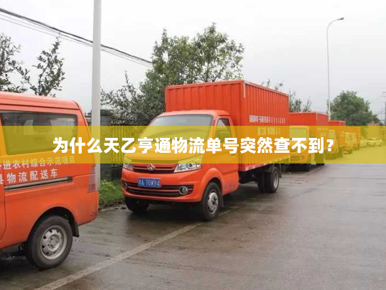为什么天乙亨通物流单号突然查不到？