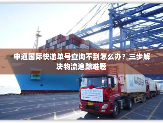 申通国际快递单号查询不到怎么办?三步解决物流追踪难题 申通国际快递单号查询不到怎么办?三步解决物流追踪难题