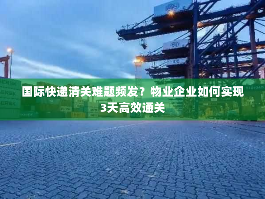 国际快递清关难题频发？物业企业如何实现3天高效通关