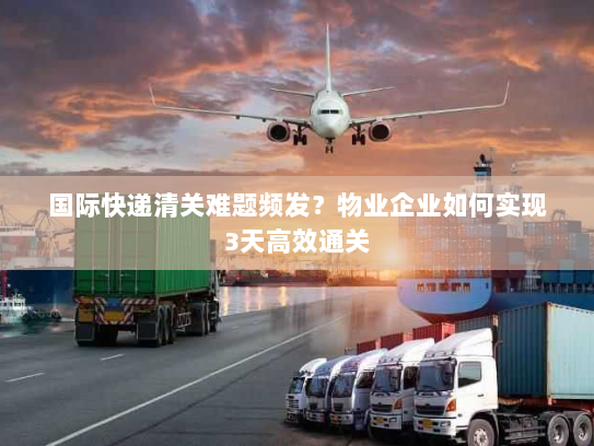 国际快递清关难题频发？物业企业如何实现3天高效通关