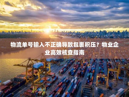 物流单号输入不正确导致包裹积压？物业企业高效核查指南