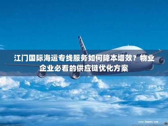 江门国际海运专线服务如何降本增效？物业企业必看的供应链优化方案