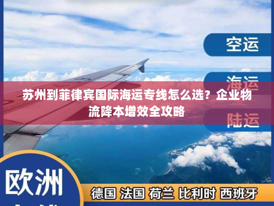 苏州到菲律宾国际海运专线怎么选？企业物流降本增效全攻略