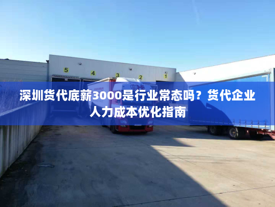 深圳货代底薪3000是行业常态吗?货代企业人力成本优化指南 深圳货代底薪3000是行业常态吗?货代企业人力成本优化指南
