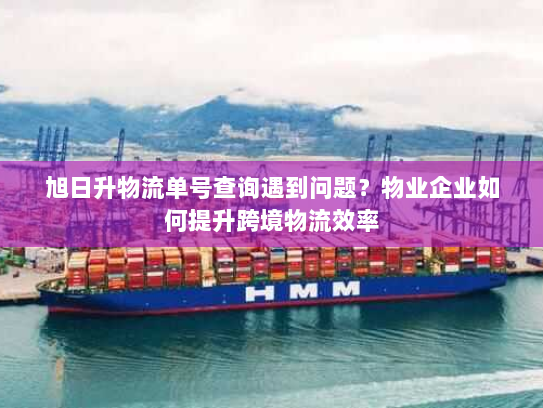 旭日升物流单号查询遇到问题？物业企业如何提升跨境物流效率