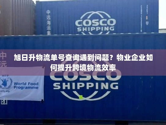 旭日升物流单号查询遇到问题？物业企业如何提升跨境物流效率