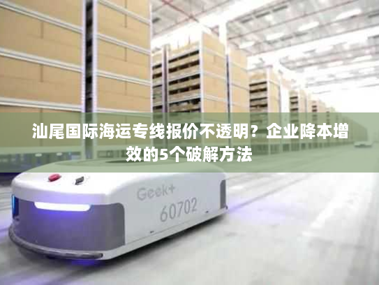 汕尾国际海运专线报价不透明？企业降本增效的5个破解方法