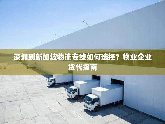 深圳到新加坡物流专线如何选择？物业企业货代指南