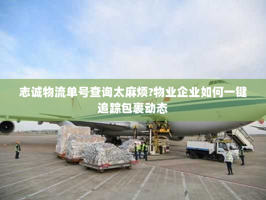 志诚物流单号查询太麻烦?物业企业如何一键追踪包裹动态