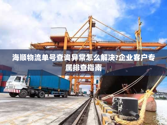 海顺物流单号查询异常怎么解决?企业客户专属排查指南