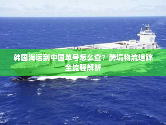 韩国海运到中国单号怎么查？跨境物流追踪全流程解析