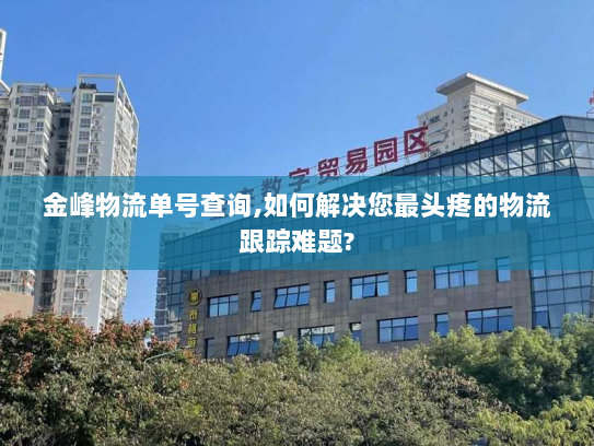 金峰物流单号查询,如何解决您最头疼的物流跟踪难题?