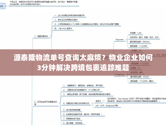源泰隆物流单号查询太麻烦？物业企业如何3分钟解决跨境包裹追踪难题