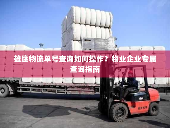 雄鹰物流单号查询如何操作？物业企业专属查询指南