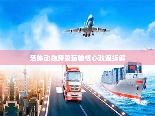 活体动物跨国运输核心政策拆解