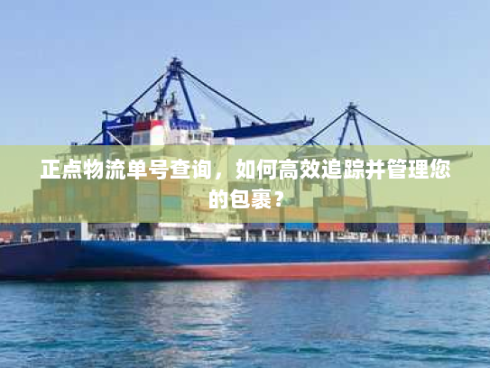 正点物流单号查询,如何高效追踪并管理您的包裹? 正点物流单号查询,如何高效追踪并管理您的包裹?