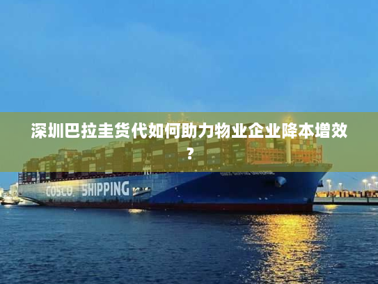 深圳巴拉圭货代如何助力物业企业降本增效？