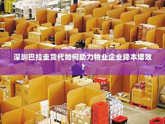 深圳巴拉圭货代如何助力物业企业降本增效？
