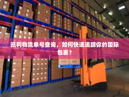 凯利物流单号查询，如何快速追踪你的国际包裹？
