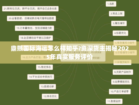 鼎熙国际海运怎么样知乎?资深货主揭秘2025年真实服务评价