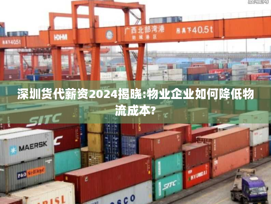 深圳货代薪资2024揭晓:物业企业如何降低物流成本?