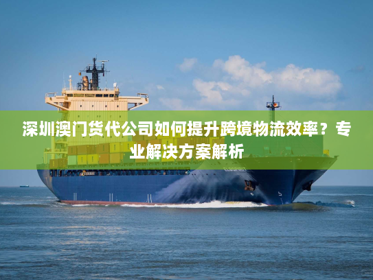 深圳澳门货代公司如何提升跨境物流效率？专业解决方案解析