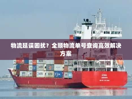 物流延误困扰?全顺物流单号查询高效解决方案 物流延误困扰?全顺物流单号查询高效解决方案