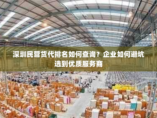 深圳民营货代排名如何查询？企业如何避坑选到优质服务商