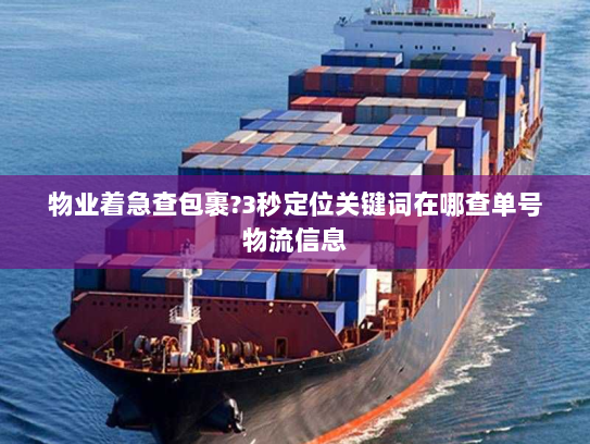 物业着急查包裹?3秒定位关键词在哪查单号物流信息