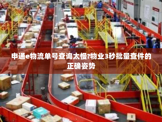 申通e物流单号查询太慢?物业3秒批量查件的正确姿势 申通e物流单号查询太慢?物业3秒批量查件的正确姿势