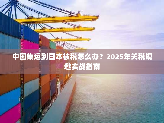 中国集运到日本被税怎么办？2025年关税规避实战指南