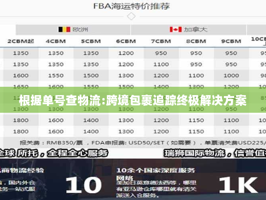 根据单号查物流:跨境包裹追踪终极解决方案 根据单号查物流:跨境包裹追踪终极解决方案