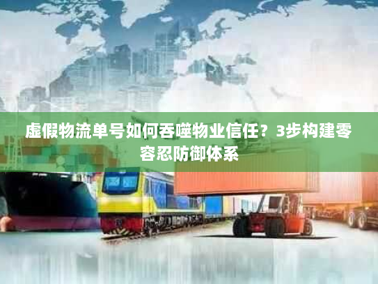 虚假物流单号如何吞噬物业信任？3步构建零容忍防御体系