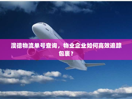 澳德物流单号查询，物业企业如何高效追踪包裹？
