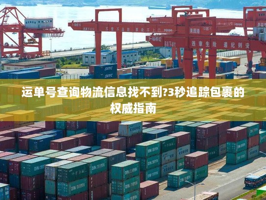 运单号查询物流信息找不到?3秒追踪包裹的权威指南