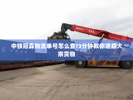 中铁冠森物流单号怎么查?3分钟教你追踪大宗货物