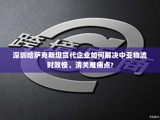 深圳哈萨克斯坦货代企业如何解决中亚物流时效慢、清关难痛点?