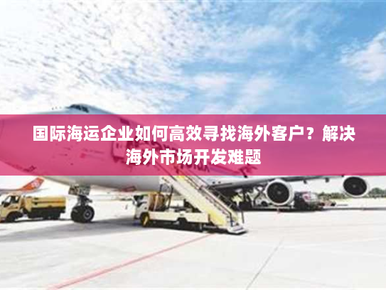 国际海运企业如何高效寻找海外客户？解决海外市场开发难题