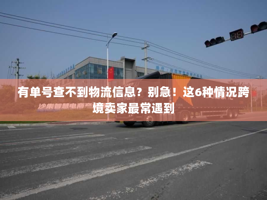 有单号查不到物流信息?别急!这6种情况跨境卖家最常遇到 有单号查不到物流信息?别急!这6种情况跨境卖家最常遇到