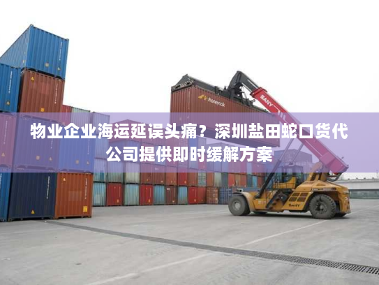 物业企业海运延误头痛?深圳盐田蛇口货代公司提供即时缓解方案 物业企业海运延误头痛?深圳盐田蛇口货代公司提供即时缓解方案