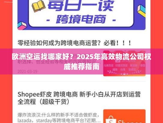 欧洲空运找哪家好？2025年高效物流公司权威推荐指南