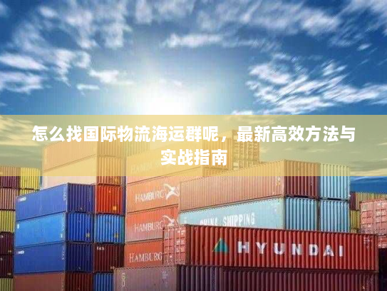 怎么找国际物流海运群呢，最新高效方法与实战指南